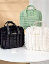 Plush embroidery makeup handbag